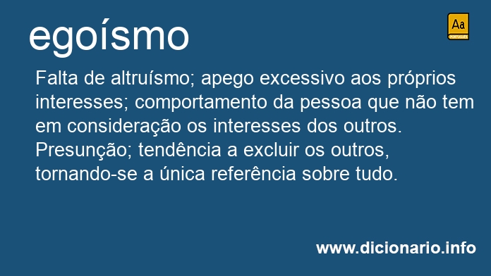 Significado de egosmos