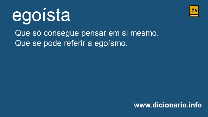 Significado de egosta