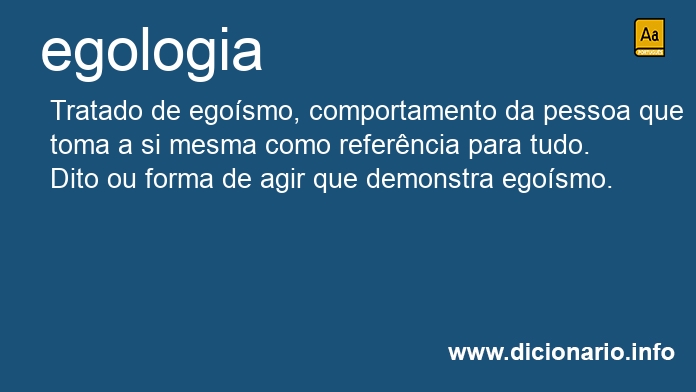 Significado de egologia