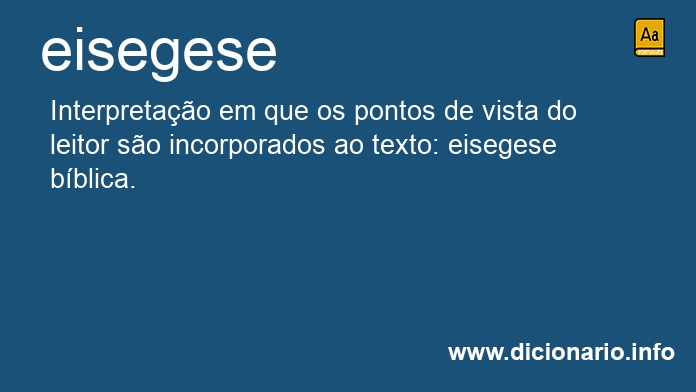 Significado de eisegese