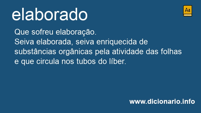 Significado de elaborada