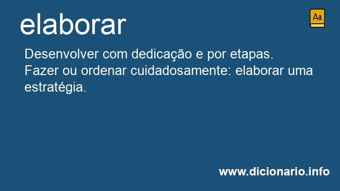 Significado de elaborar