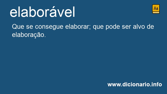 Significado de elaborvel