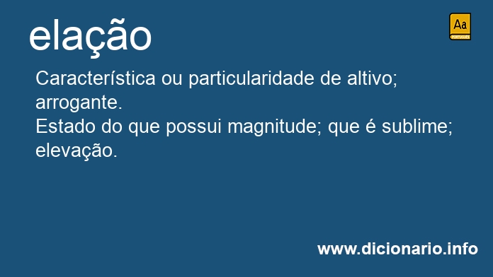 Significado de elaes