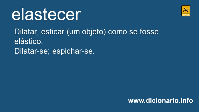 Significado de elastecer