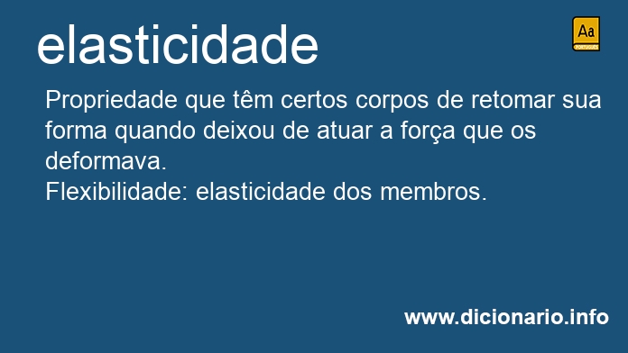 Significado de elasticidade