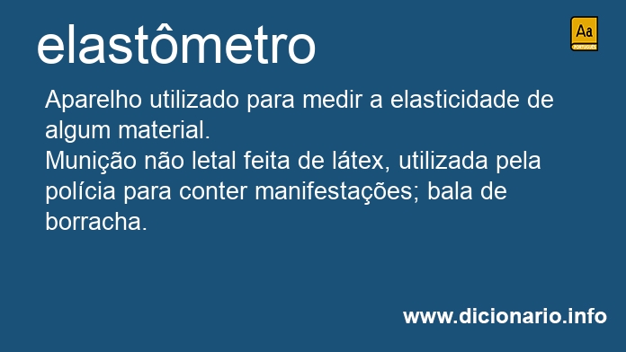 Significado de elastmetro