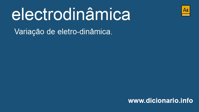 Significado de electrodinmica