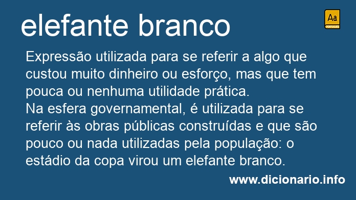 Significado de elefante branco