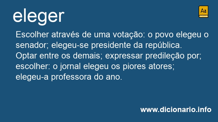 Significado de eleger