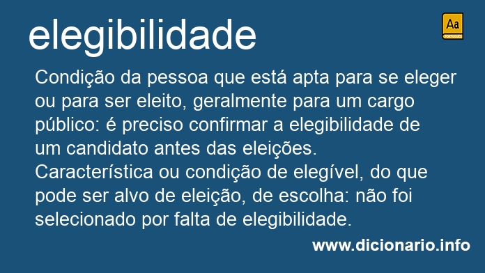 Significado de elegibilidade
