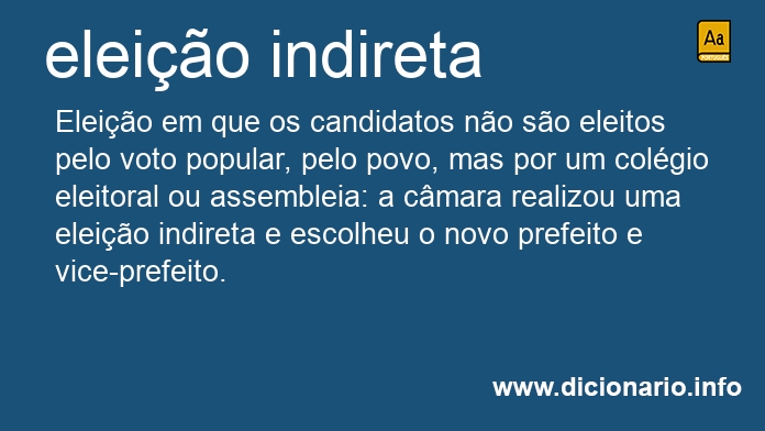 Significado de eleies indiretas