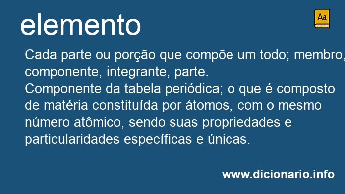 Significado de elemento