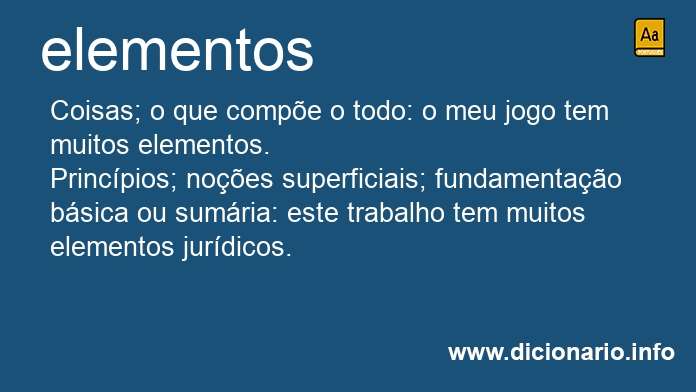 Significado de elementos