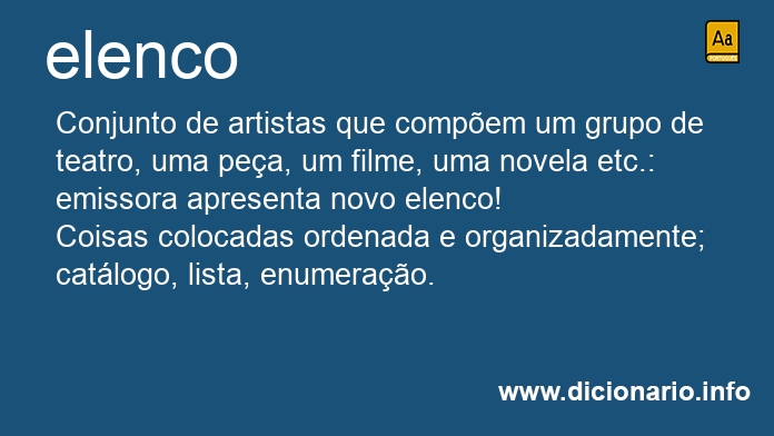 Significado de elencos