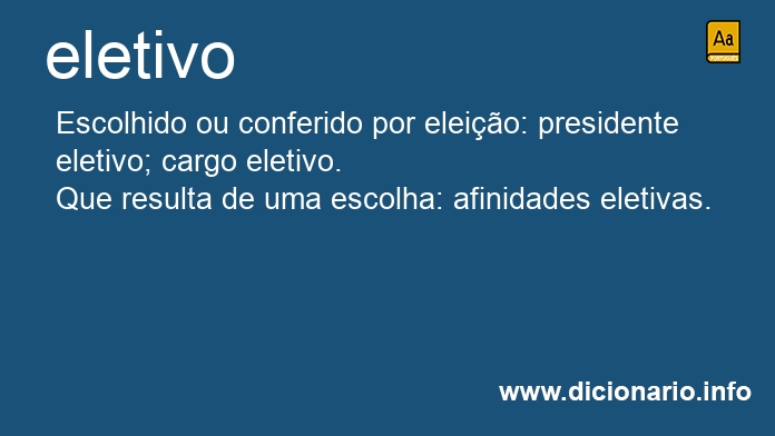 Significado de eletiva