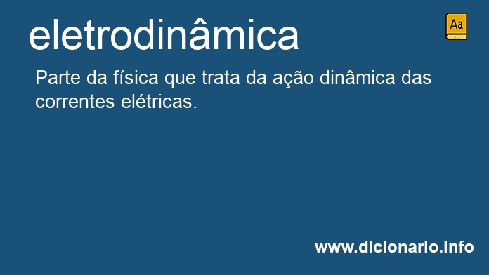 Significado de eletrodinmicas
