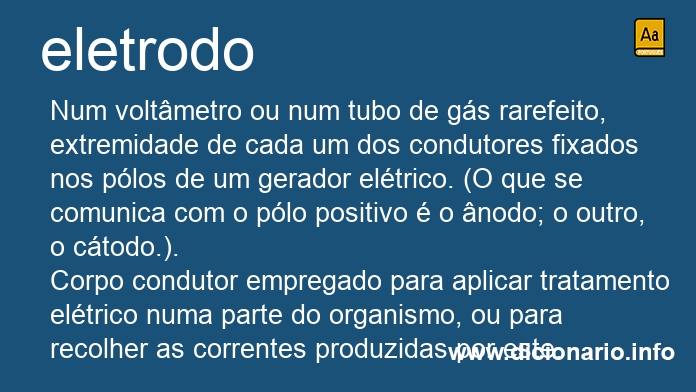 Significado de eletrodos