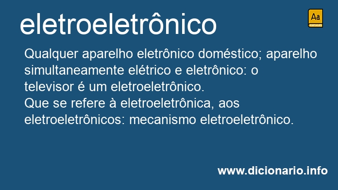 Significado de eletroeletrnica