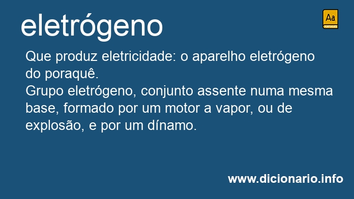 Significado de eletrgeno