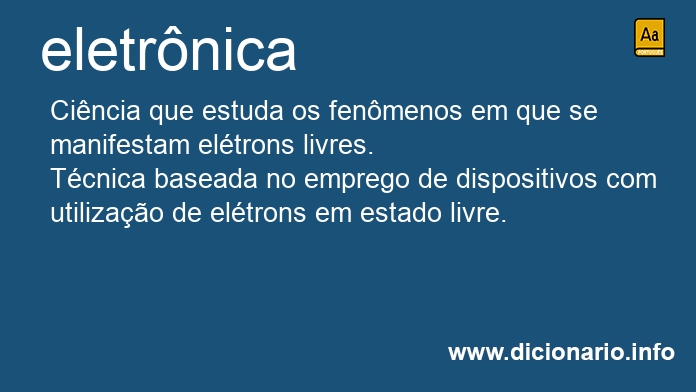 Significado de eletrnica