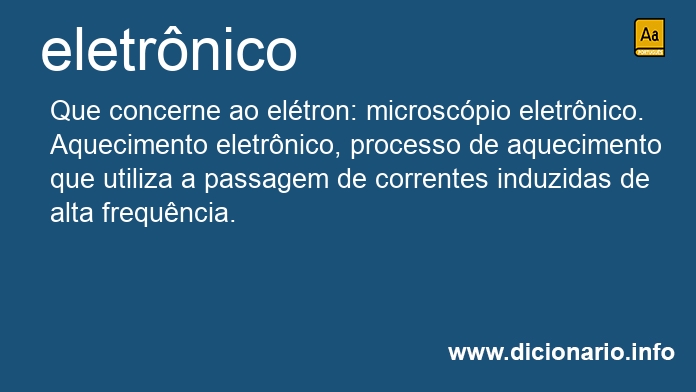 Significado de eletrnico