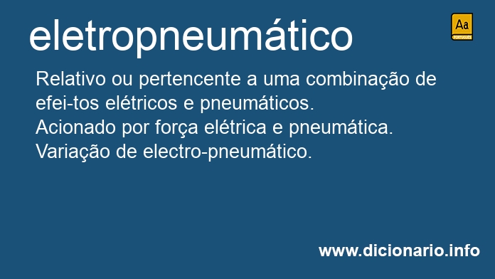 Significado de eletropneumtico