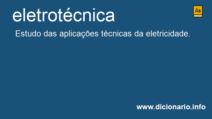 Significado de eletrotcnica