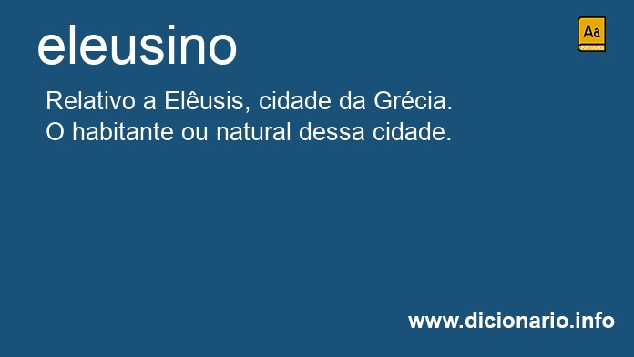 Significado de eleusino