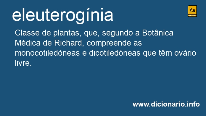 Significado de eleuterognia