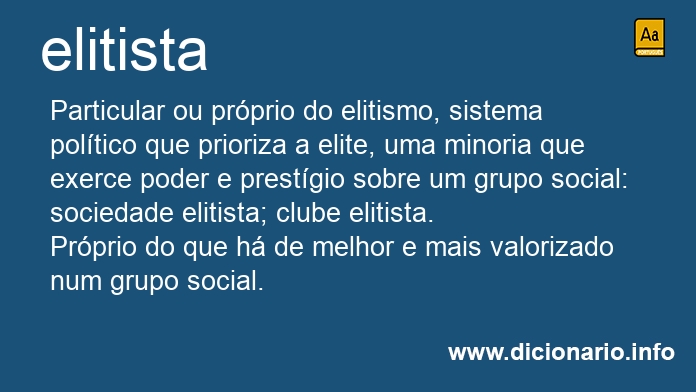 Significado de elitista