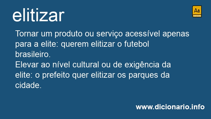 Significado de elitize