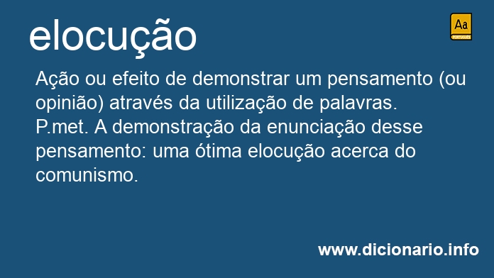 Significado de elocuo