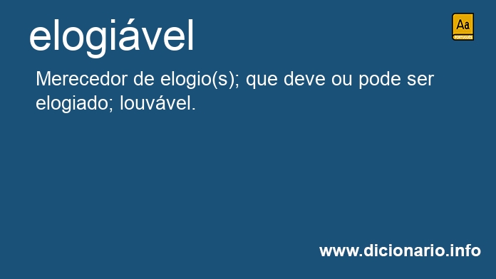 Significado de elogivel