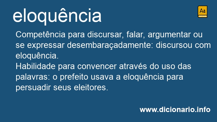 Significado de eloquncia