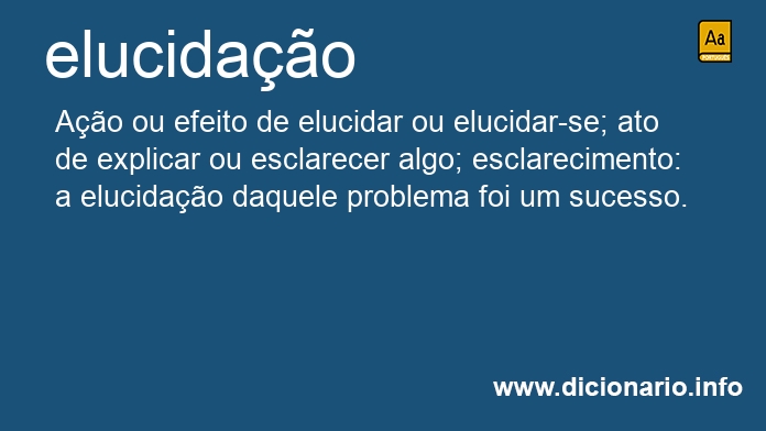 Significado de elucidao