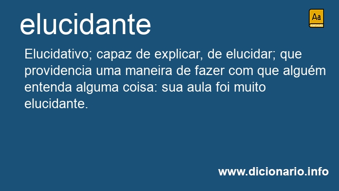 Significado de elucidante