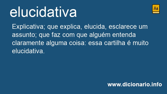 Significado de elucidativa