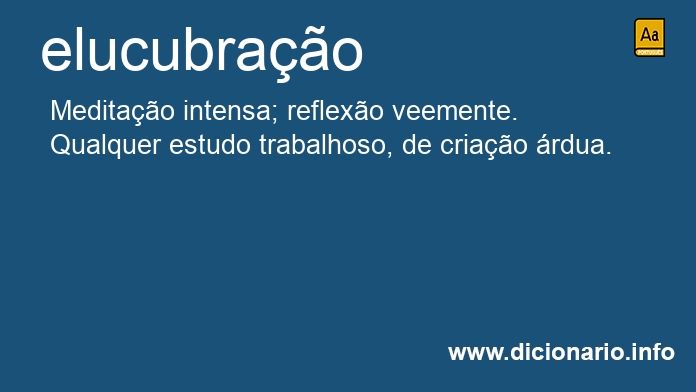 Significado de elucubrao