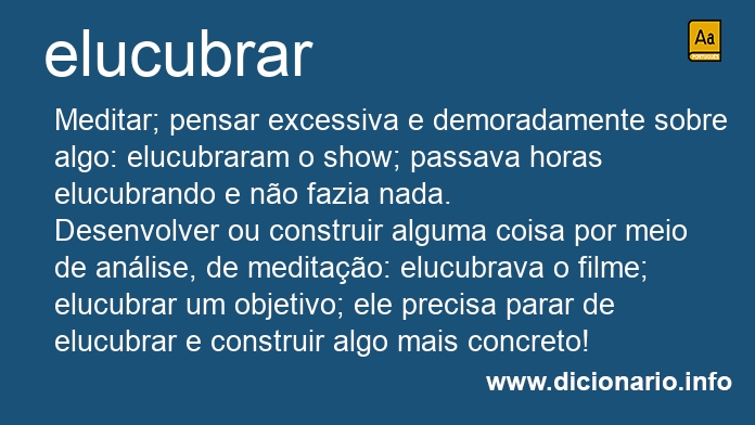 Significado de elucubrar