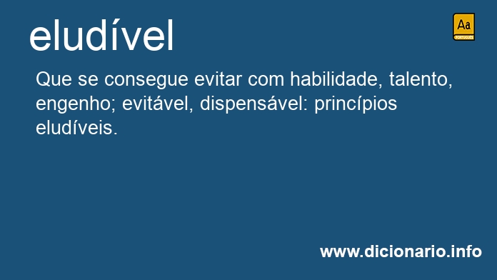 Significado de eludvel