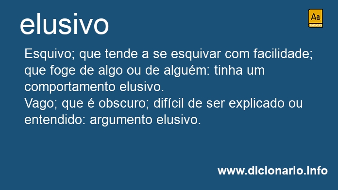 Significado de elusiva