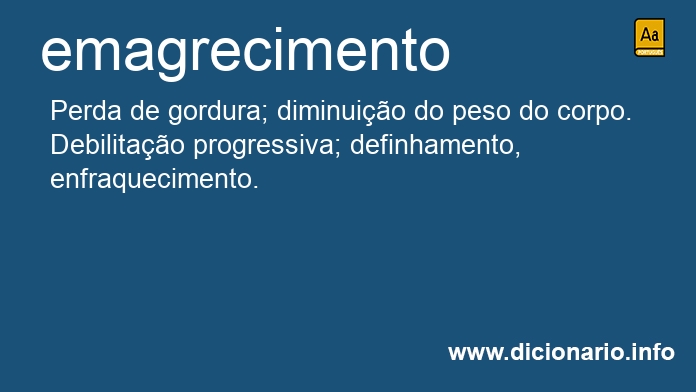 Significado de emagrecimento