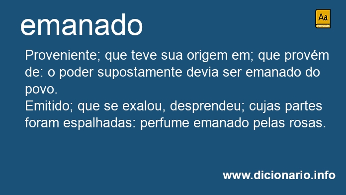 Significado de emanado