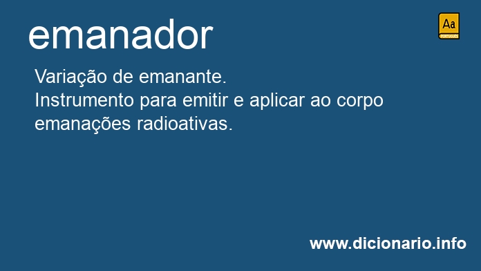 Significado de emanador