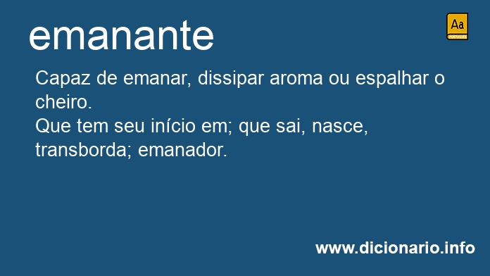 Significado de emanante