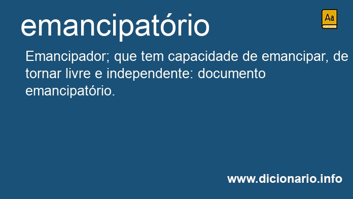 Significado de emancipatria