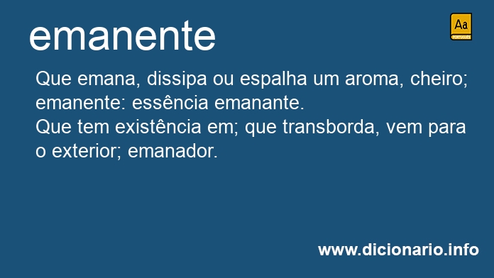 Significado de emanentes