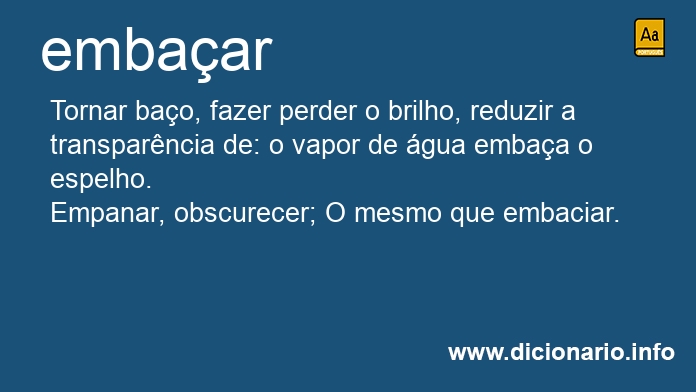 Significado de embaar