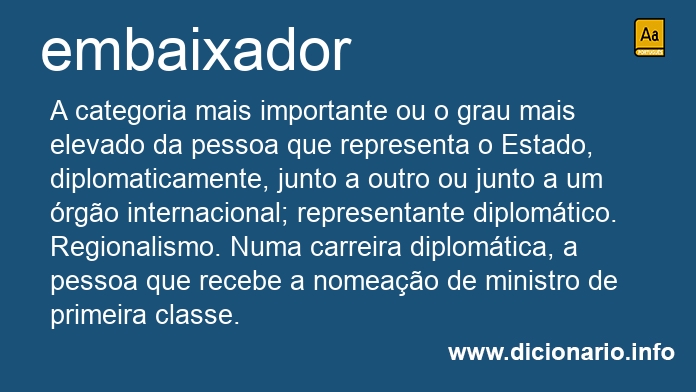 Significado de embaixador